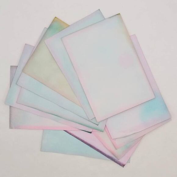 Dyed Paper Variety Pack, Pastel Dyed Paper, Hand Dyed Paper, Junk Journal Supply - Picture 5 of 9